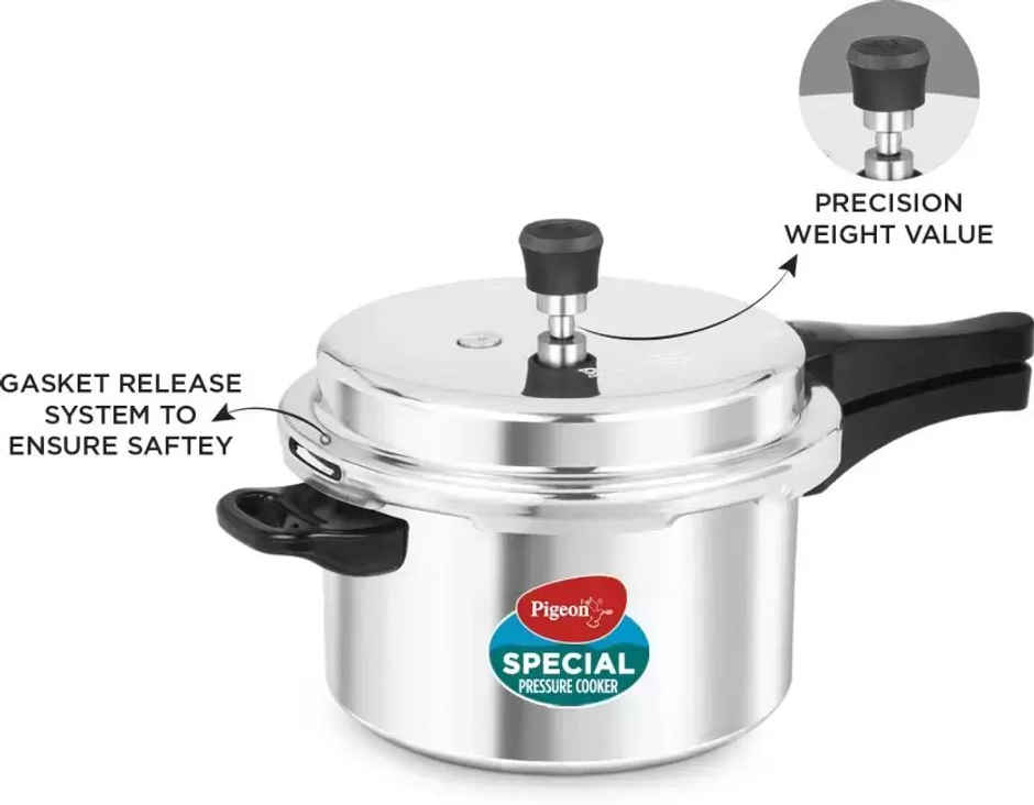 Pigeon Special Outer Lid Pressure Cooker | Aluminium - 5 L