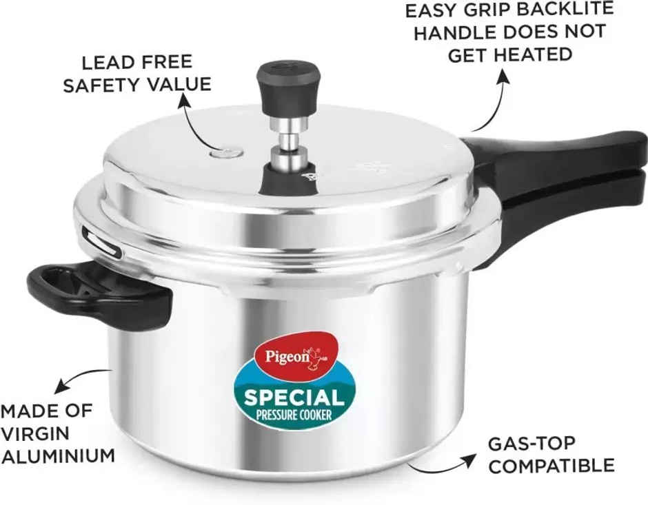 Pigeon Special Outer Lid Pressure Cooker | Aluminium - 5 L