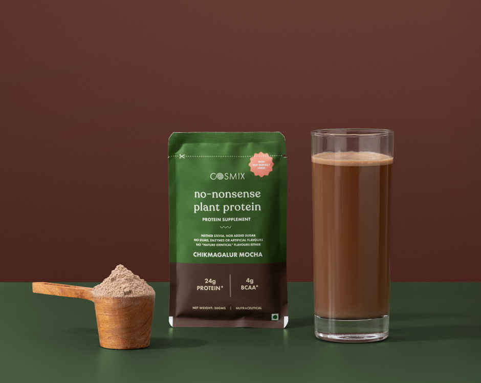 Cosmix No-Nonsense Plant Protein Chikmagalur Mocha, 24g Protein