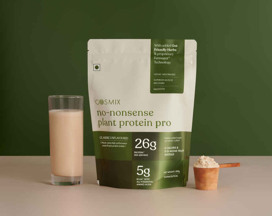 Cosmix No-Nonsense Pro Plant Protein Classic Unflavoured, 26g Protein