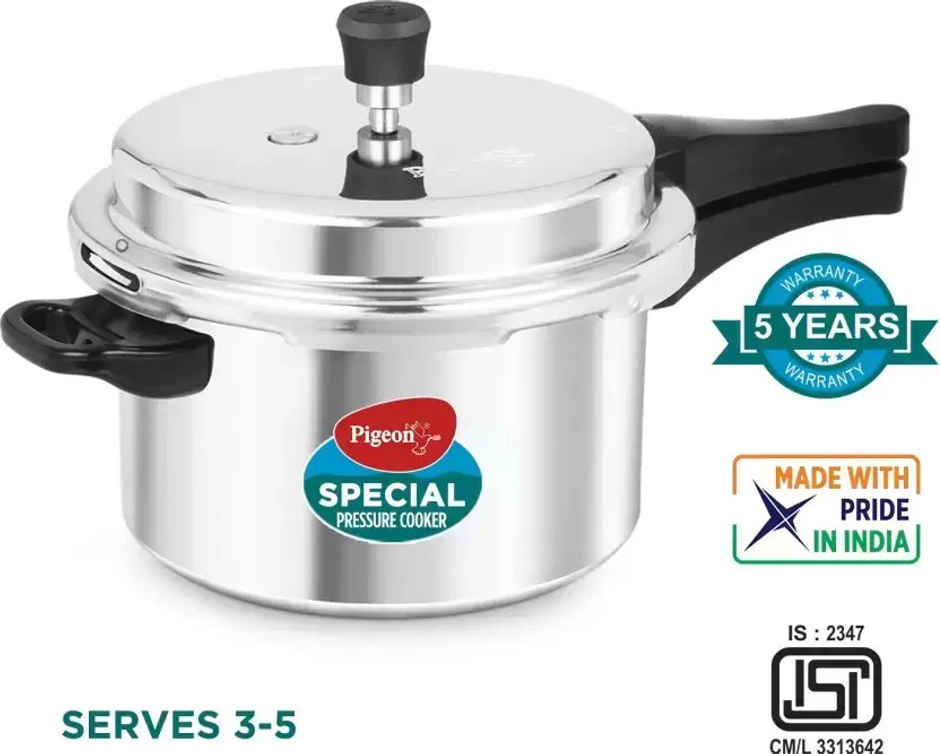 Pigeon Special Outer Lid Pressure Cooker | Aluminium - 5 L