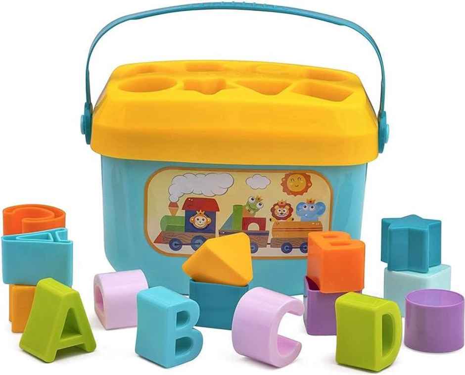 Storio Baby First Blocks | Shape Sorter & ABCD Building Blocks
