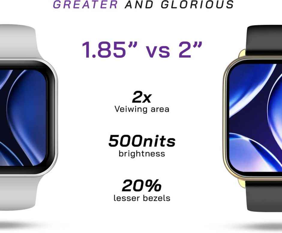 Noise Colorfit Icon 3 Plus Smartwatch with Bluetooth Calling | 2" Display | SpO2 Sensor - Midnight Gold