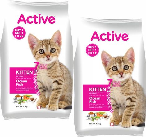 Active Ocean Fish Dry Kitten Cat Food (Buy 1 Get 1 Free)