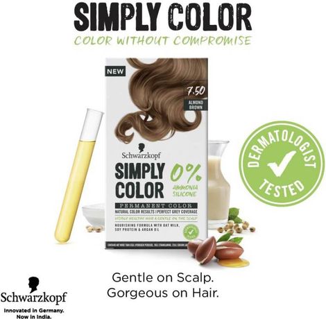 Schwarzkopf Simply Color Permanent Hair Colour 7-50 Almond Brown