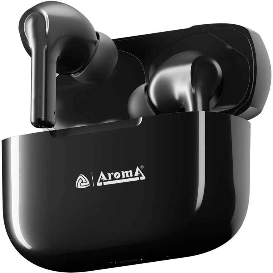 Aroma NB137 Dive - 60 Hours Playback | TWS | Fast Charing | Dual Device Compatible | Black