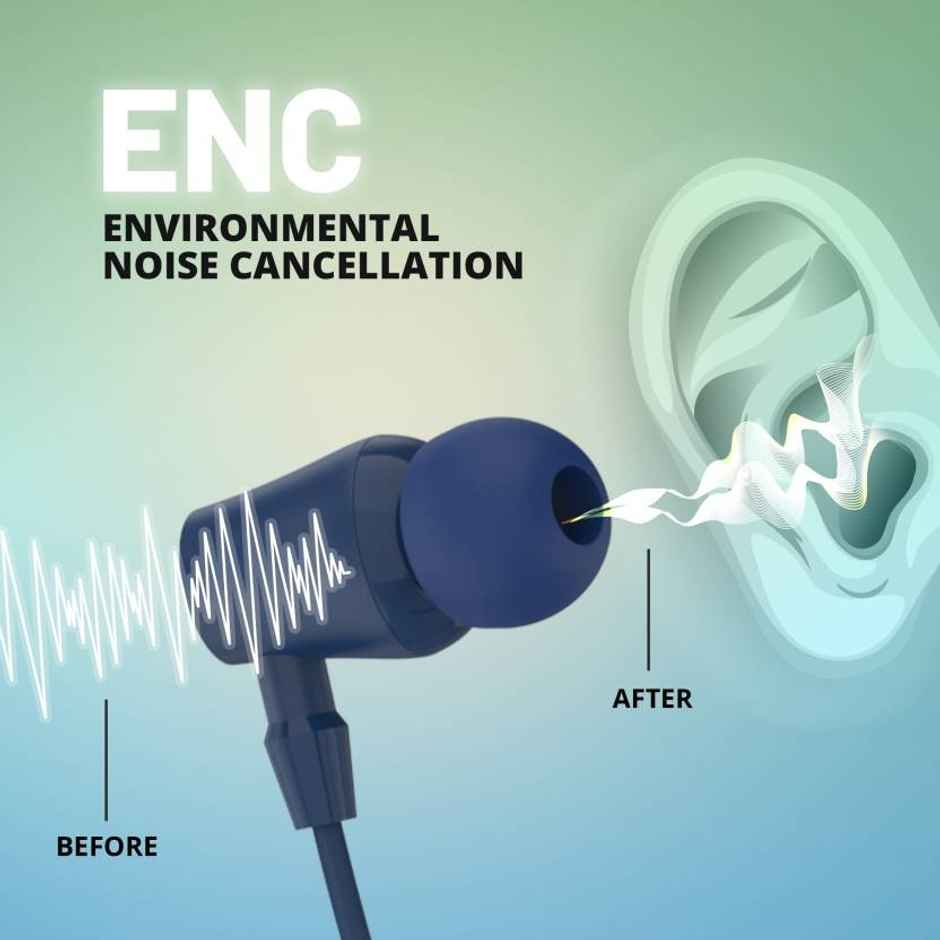 Aroma Nb119 Bold - 60 Hours Playback | Wireless Bluetooth Neckband | Voice Changer | Blue