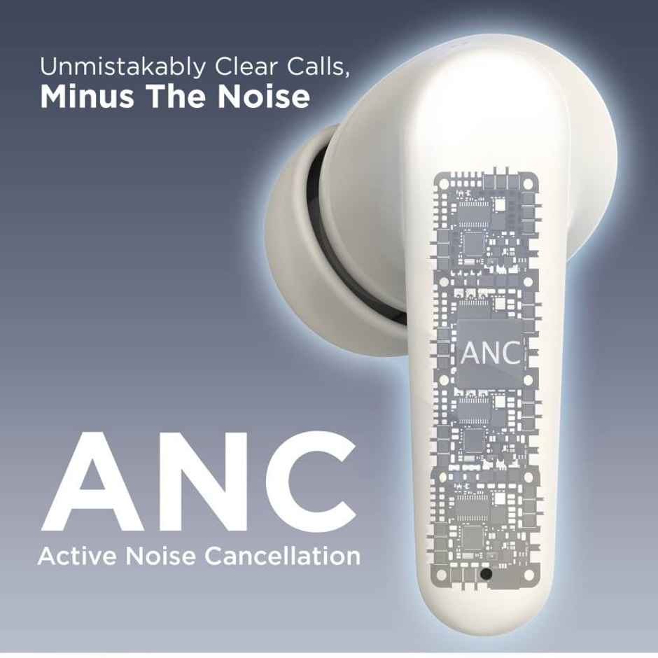 Aroma NB138 Ascrow - 70 Hours Playback | TWS | ANC with 32dB Noise Cancellation | Beige