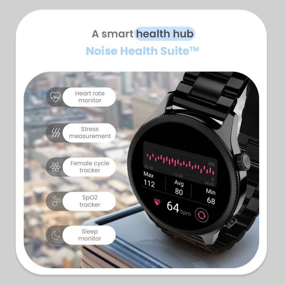 Noise Evolve 4 Smartwatch with Bluetooth Calling | 1.46" Display | SOS Technology - Elite Black