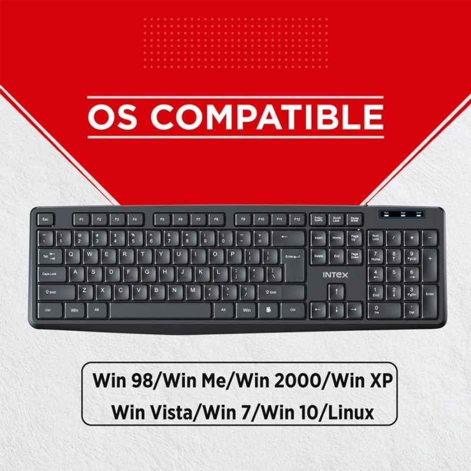 Intex IT-KB333/Corona G Wired USB Multi-device Keyboard (Black)