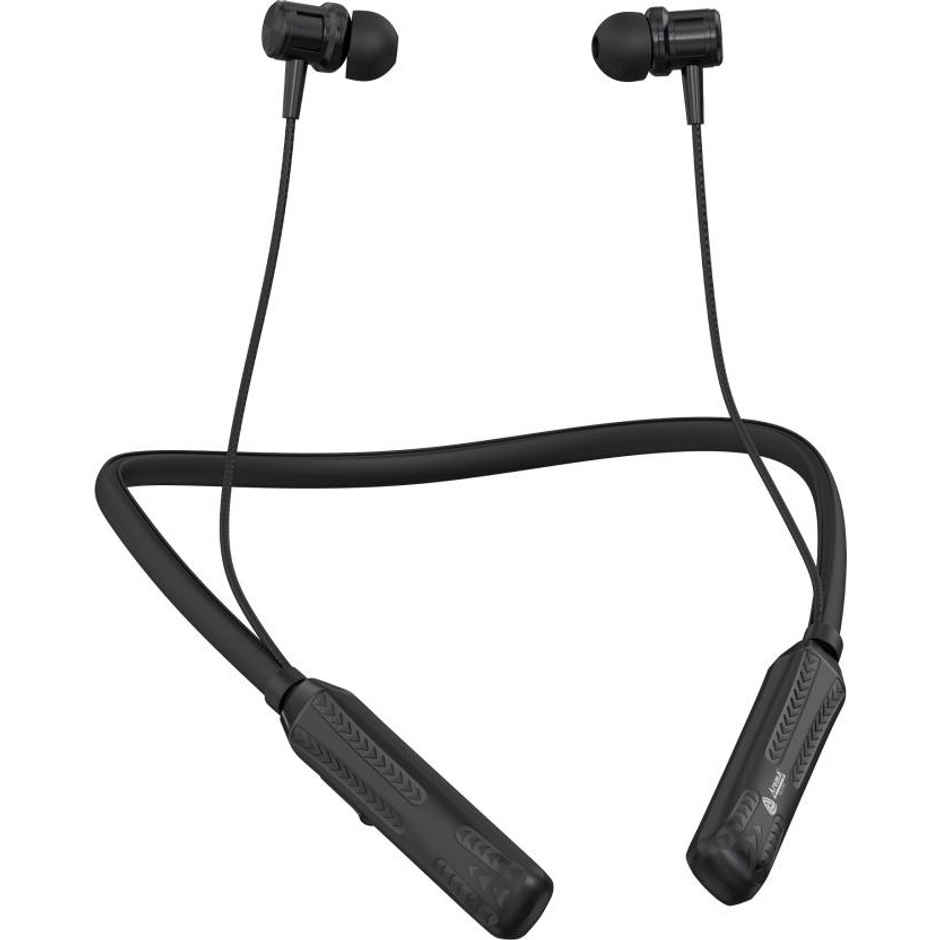 Aroma NB124 Avenger Bluetooth Neckband Upto 100 Hours Playtime, ENC, Fast Charging - Black
