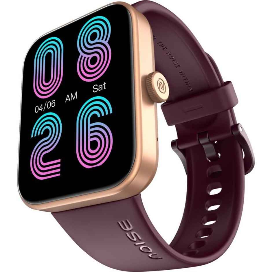 Noise ColorFit Loop Smartwatch with SpO2 Sensor with Bluetooth Calling | 1.85" Display | 2.5D Curved Glass - Deep Wine