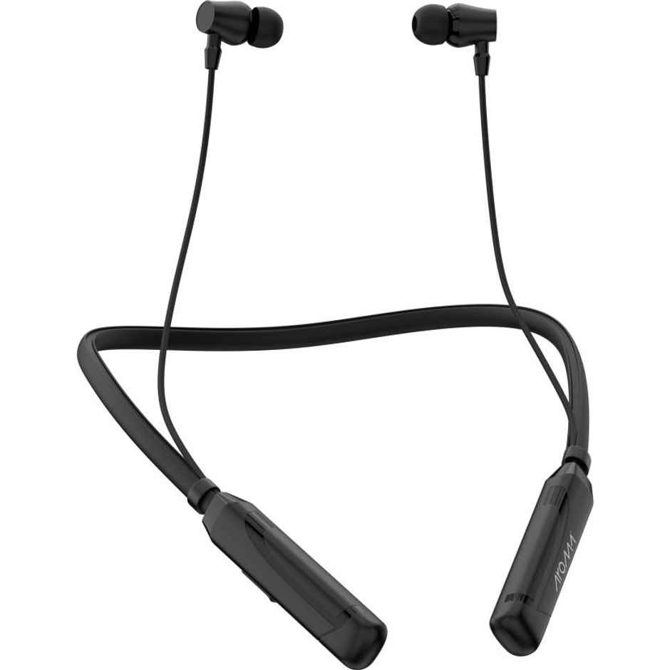 Aroma Nb119 Clear - 60 Hours Playback | Wireless Bluetooth Neckband | Magnitic On/Off | Black