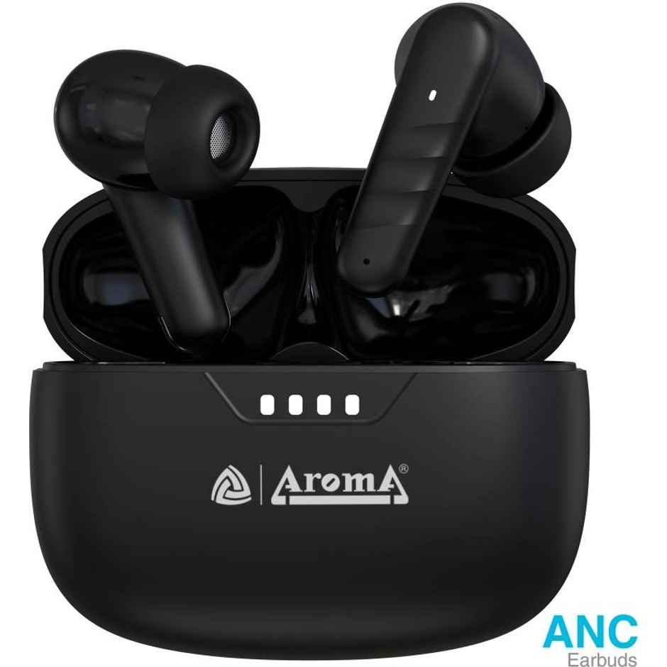 Aroma Nb138 Ascrow - 70 Hours Playback | TWS | Fast Charging | ANC With 32Db Noise Cancellation | Black
