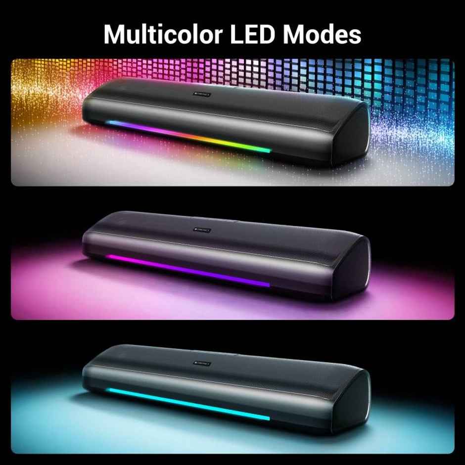 Zebronics Vita Bar 200 Compact BT Soundbar with 24W RMS Output, Multicolor LED, upto 8hr Backup and TWS mode