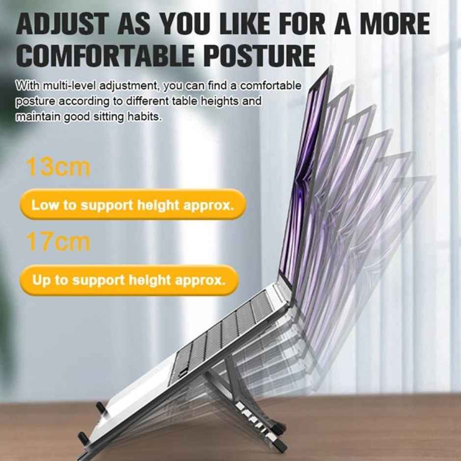 Bestor X-Shape Laptop Stand Compact Aluminum Stand For Desk,Height Adjustable Foldable,Pocket-Sized