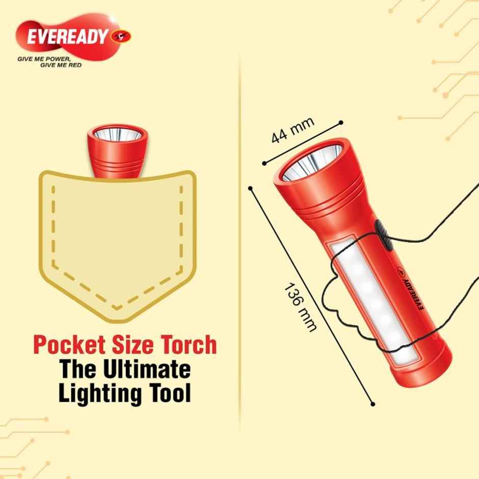 Eveready Digiled Bolt Rechargeable 1 W Torch-1 Unit