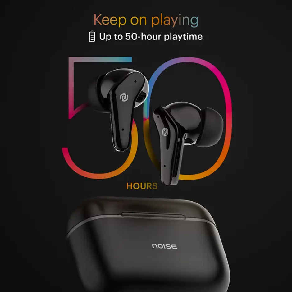 Noise Buds VS102 TWS Earbuds with 50 Hrs Playtime, 11mm Driver, IPX5 and Unique Flybird Design Bluetooth - Jet Black