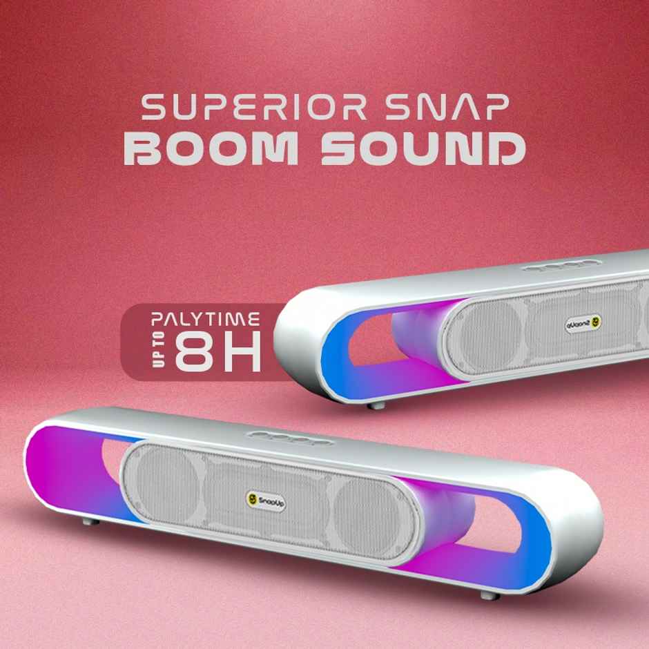 SnapUp Boom X Pro Sound Bar - Just White