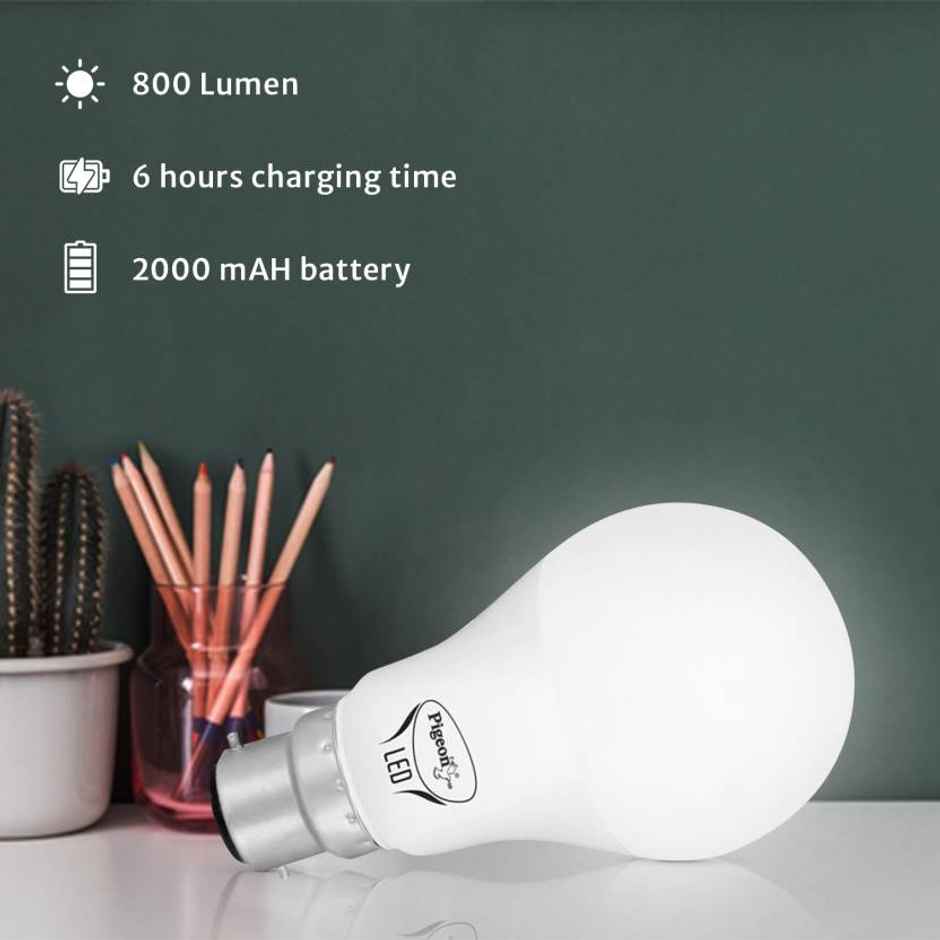 Pigeon LED Emergency Bulb - White | Rechargeable