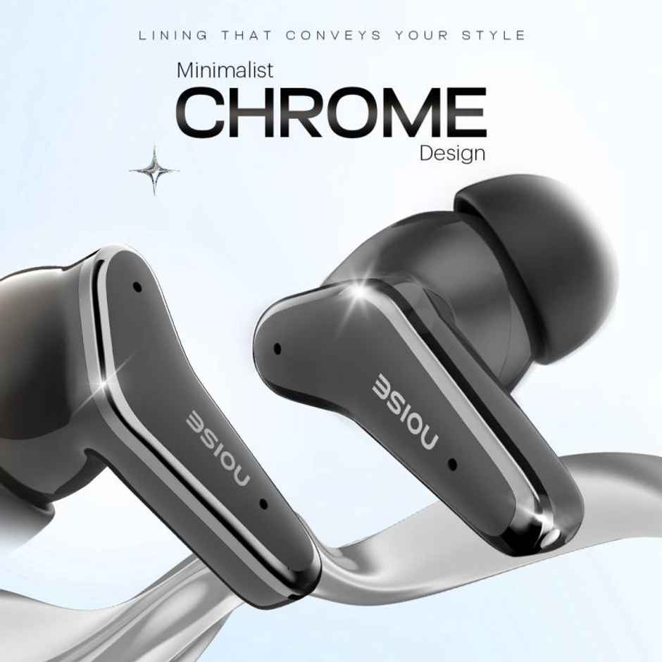 Noise Buds VS102 Elite with 50Hr Playtime, ENC, Quad Mic, Chrome finish Flybird Design Bluetooth - Carbon Black