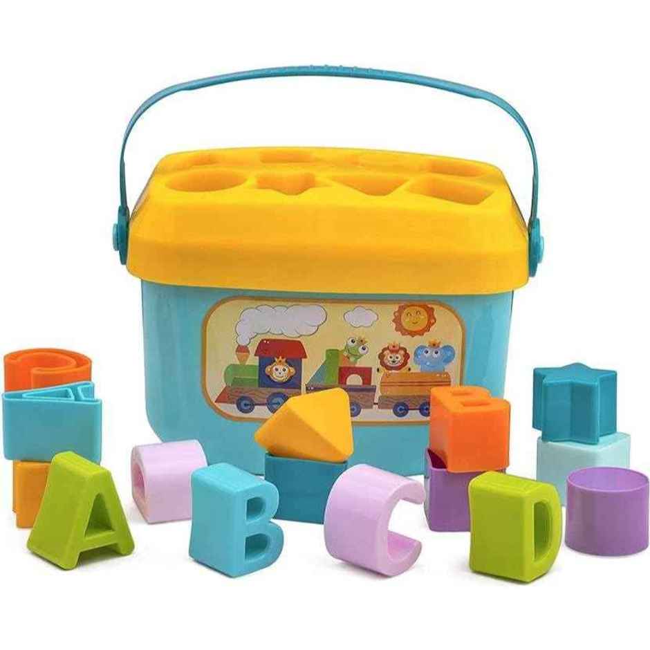 Storio Baby First Blocks | Shape Sorter & ABCD Building Blocks