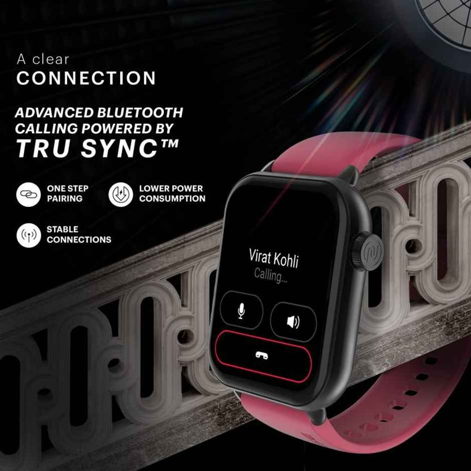 Noise ColorFit Mighty Smartwatch with Bluetooth Calling | 1.96" Display | SpO2 Monitor - Burgundy Wine