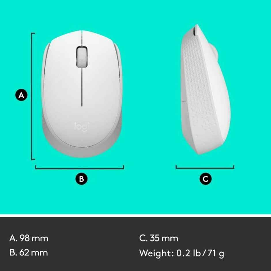 Logitech M171 Wireless Optical Mouse Off White
