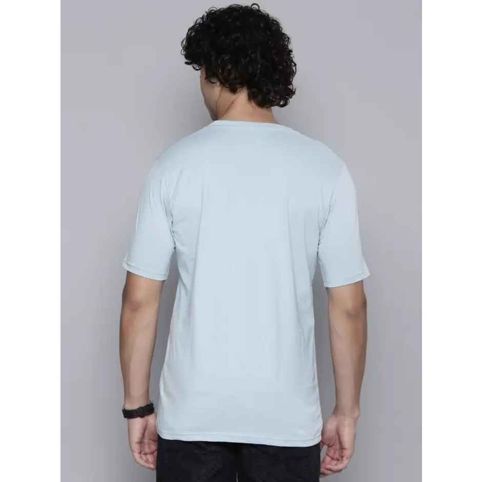 Smartees Men's Printed T-shirt | Sky Blue - L