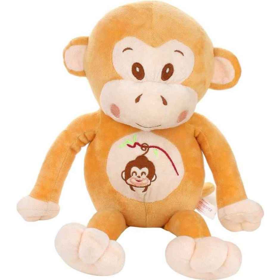 Dearjoy Plush Monkey Shaped Soft Toy Cum Pillow Brown - 30Cm