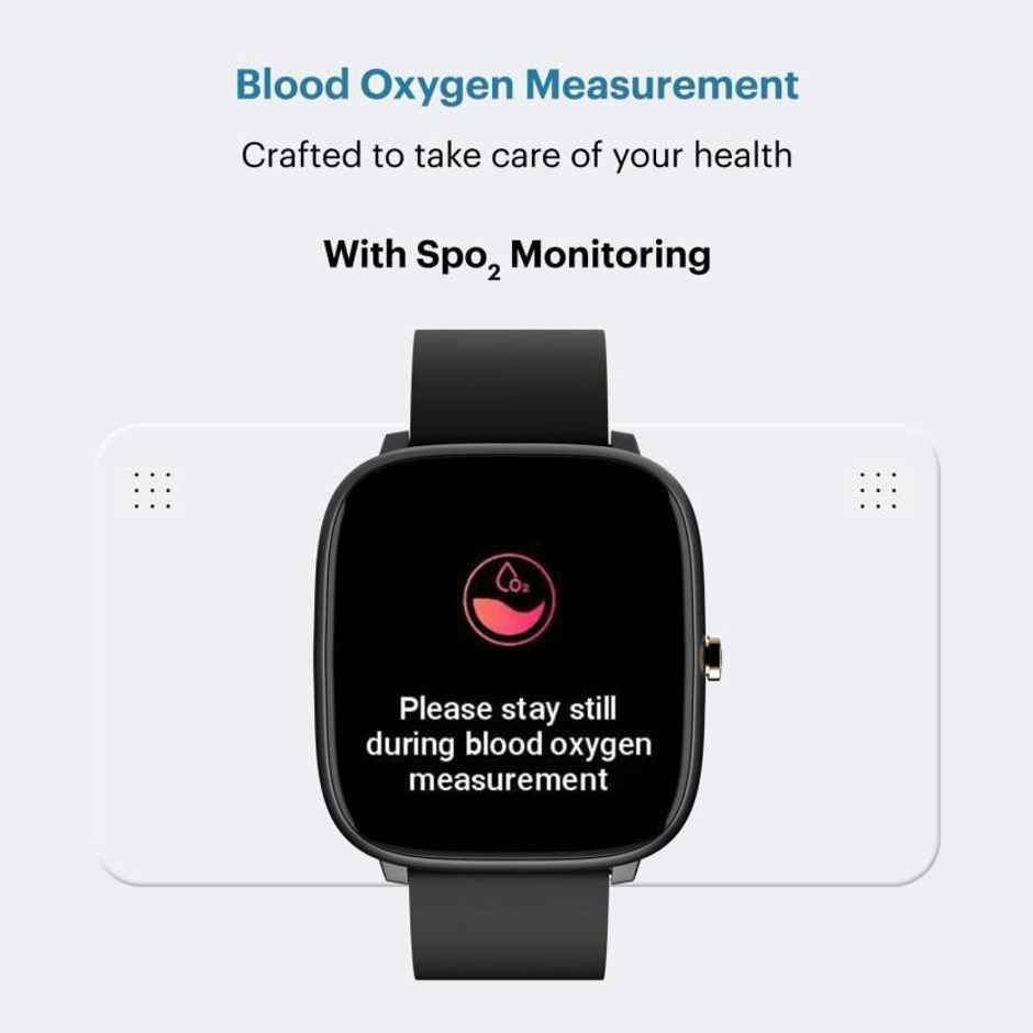 Noise Colorfit Qube Oxy Smartwatch | 1.4" Display | Multi-Sports Modes - Charcoal Black