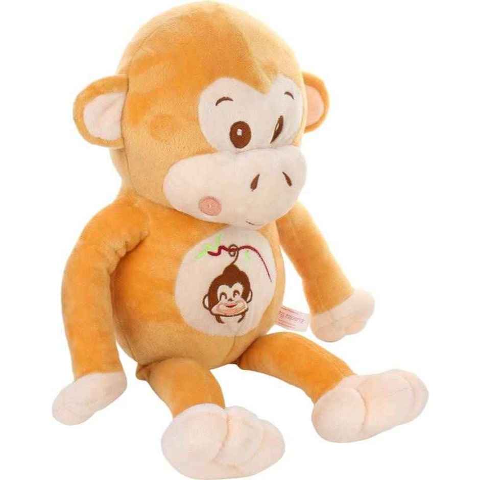 Dearjoy Plush Monkey Shaped Soft Toy Cum Pillow Brown - 30Cm