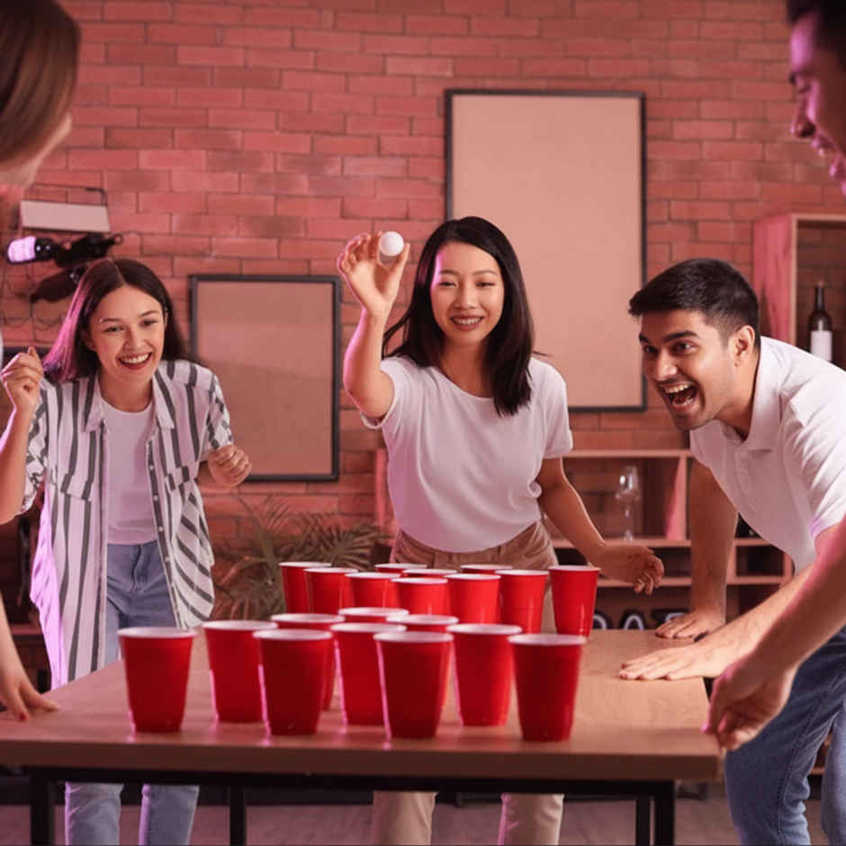 Beer Pong Glasses and Cards Set | 20 Glasses and 20 Dares | Party Needs | Propcon