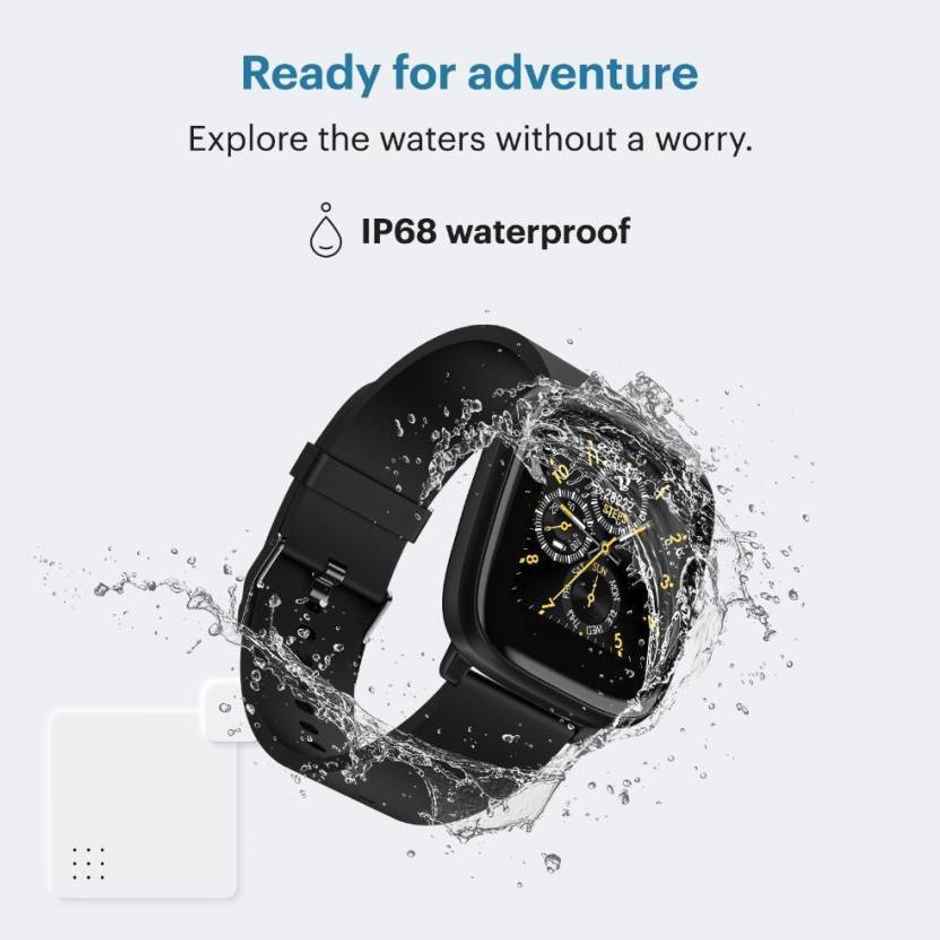 Noise Colorfit Qube Oxy Smartwatch | 1.4" Display | Multi-Sports Modes - Charcoal Black