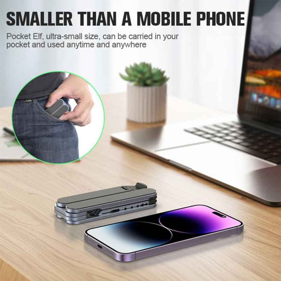 Bestor H-Shape Laptop Stand Compact Aluminum For Desk Built-In Damping Shaft,6-Levels Adjustable