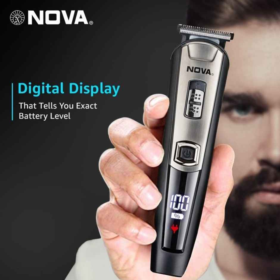 Nova Ng 1153 Digital Usb Trimmer 160 Min Runtime 20 Length Settings (Black)