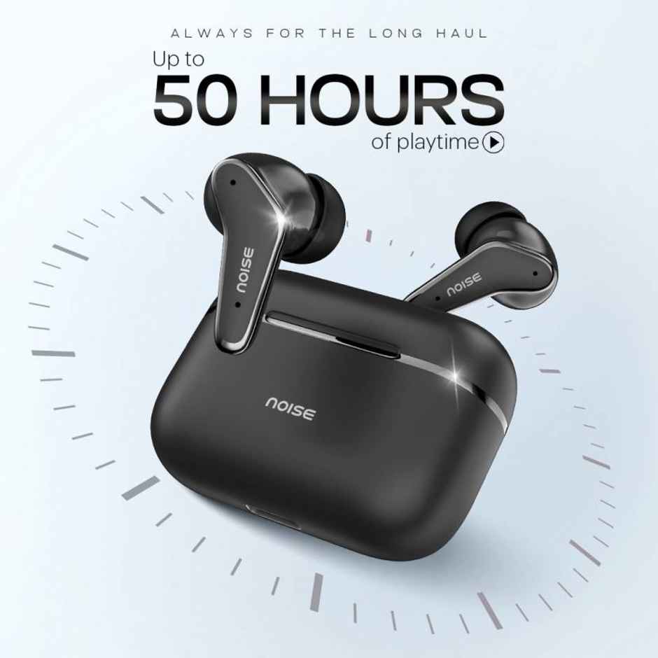 Noise Buds VS102 Elite with 50Hr Playtime, ENC, Quad Mic, Chrome finish Flybird Design Bluetooth - Carbon Black