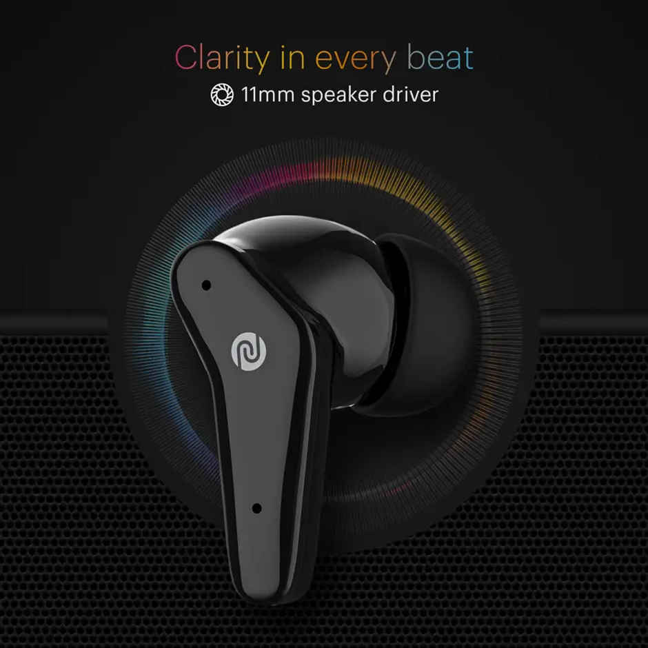 Noise Buds VS102 TWS Earbuds with 50 Hrs Playtime, 11mm Driver, IPX5 and Unique Flybird Design Bluetooth - Jet Black