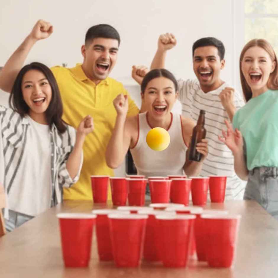 Beer Pong Glasses and Cards Set | 20 Glasses and 20 Dares | Party Needs | Propcon