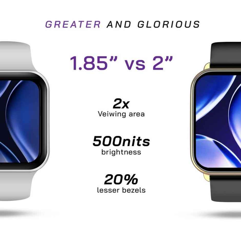 Noise Colorfit Icon 3 Plus Smartwatch with Bluetooth Calling | 2" Display | SpO2 Sensor - Midnight Gold