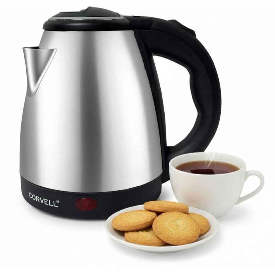 CORVELL Electric Kettle | 1500 W Stainless Steel Kettle for Home | Auto Shut-Off - 1.5 L