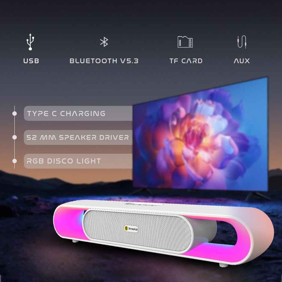 SnapUp Boom X Pro Sound Bar - Just White