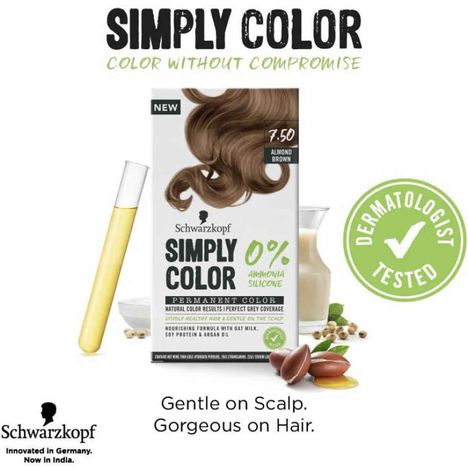 Schwarzkopf Simply Color Permanent Hair Colour 7-50 Almond Brown
