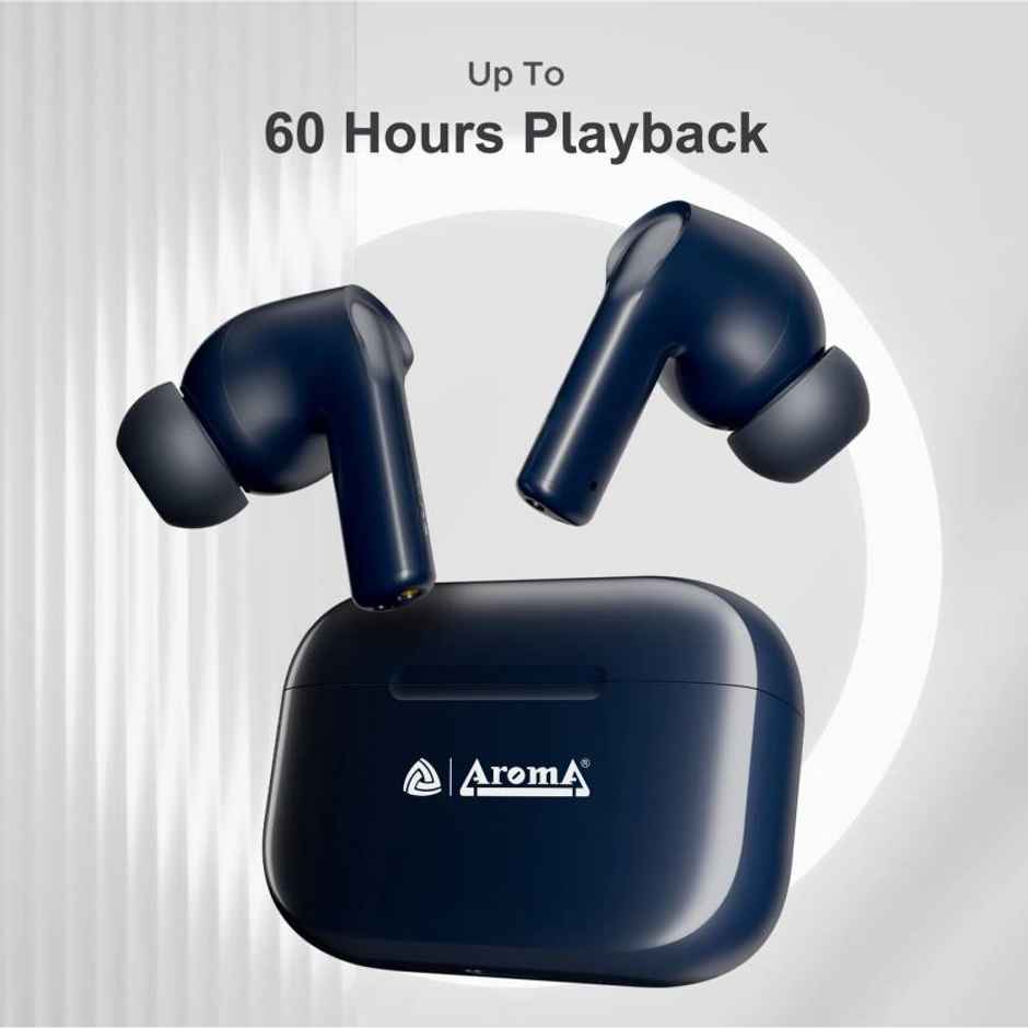 Aroma NB137 Dive - 60 Hours Playback | TWS | Fast Charging | Dual Device Compatible | Blue