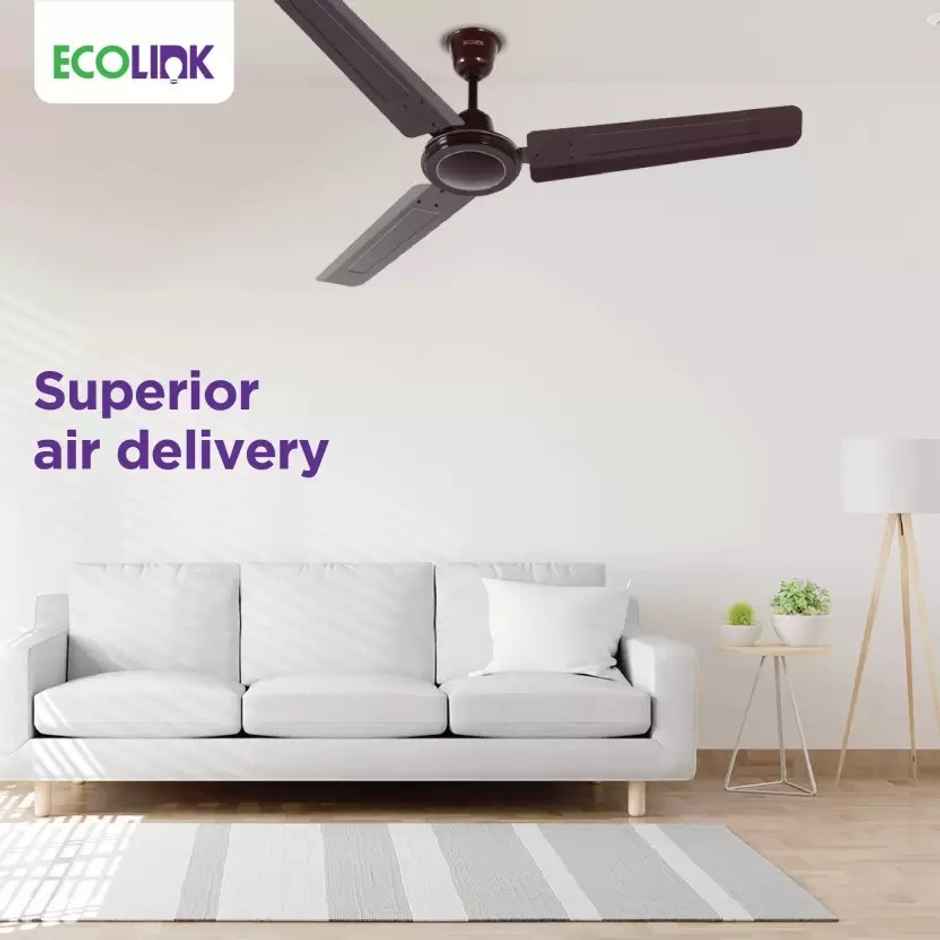 EcoLink Airomax 1200 mm Ceiling Fan 1 Star 1200 mm 3 Blade Ceiling Fan | Brown