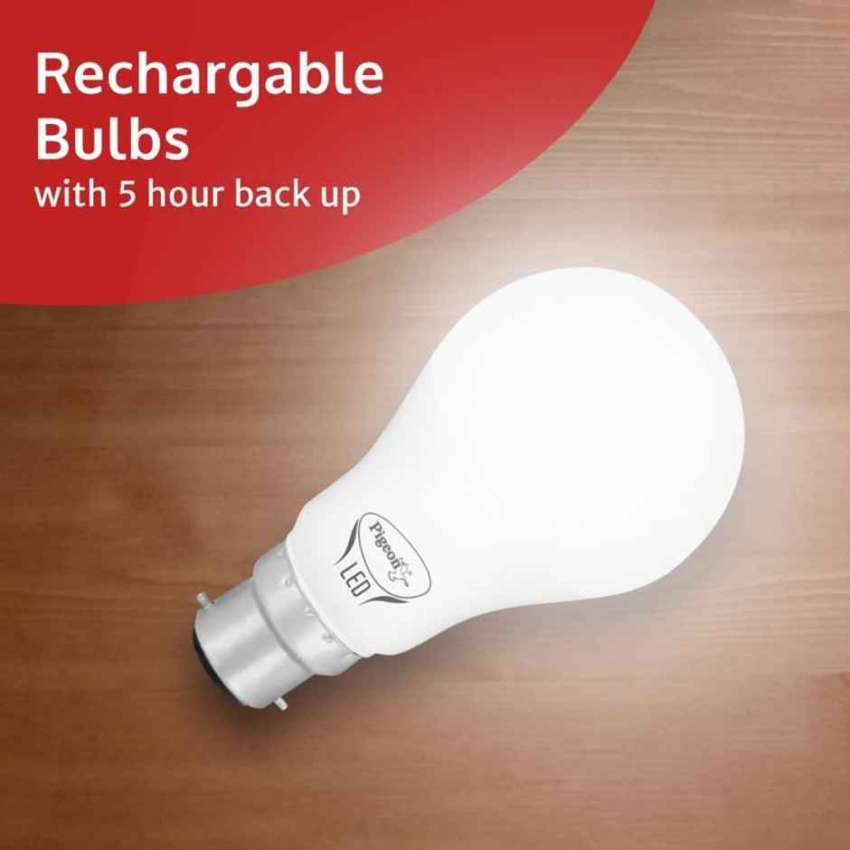 Pigeon LED Emergency Bulb - White | Rechargeable