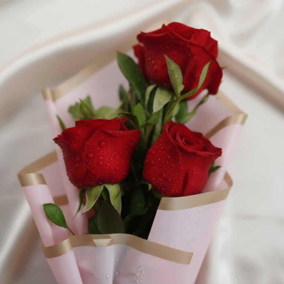 3 Red Rose Bouquet