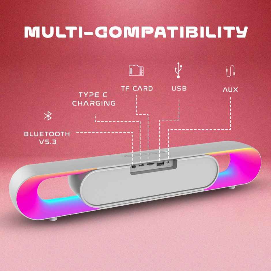 SnapUp Boom X Pro Sound Bar - Just White
