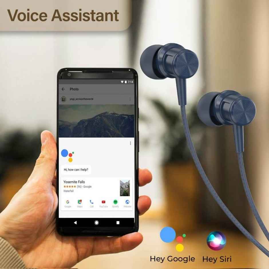 Aroma Nb124 Avenger - 100 Hours Playback | Wireless Bluetooth Neckband | Voice Changer|Blue
