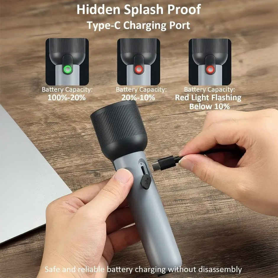 Philips Sfl1181/56 Rechargeable LED Flashlight | 400 Lumens | 2000 mAh Li-ion Battery | 3 Modes